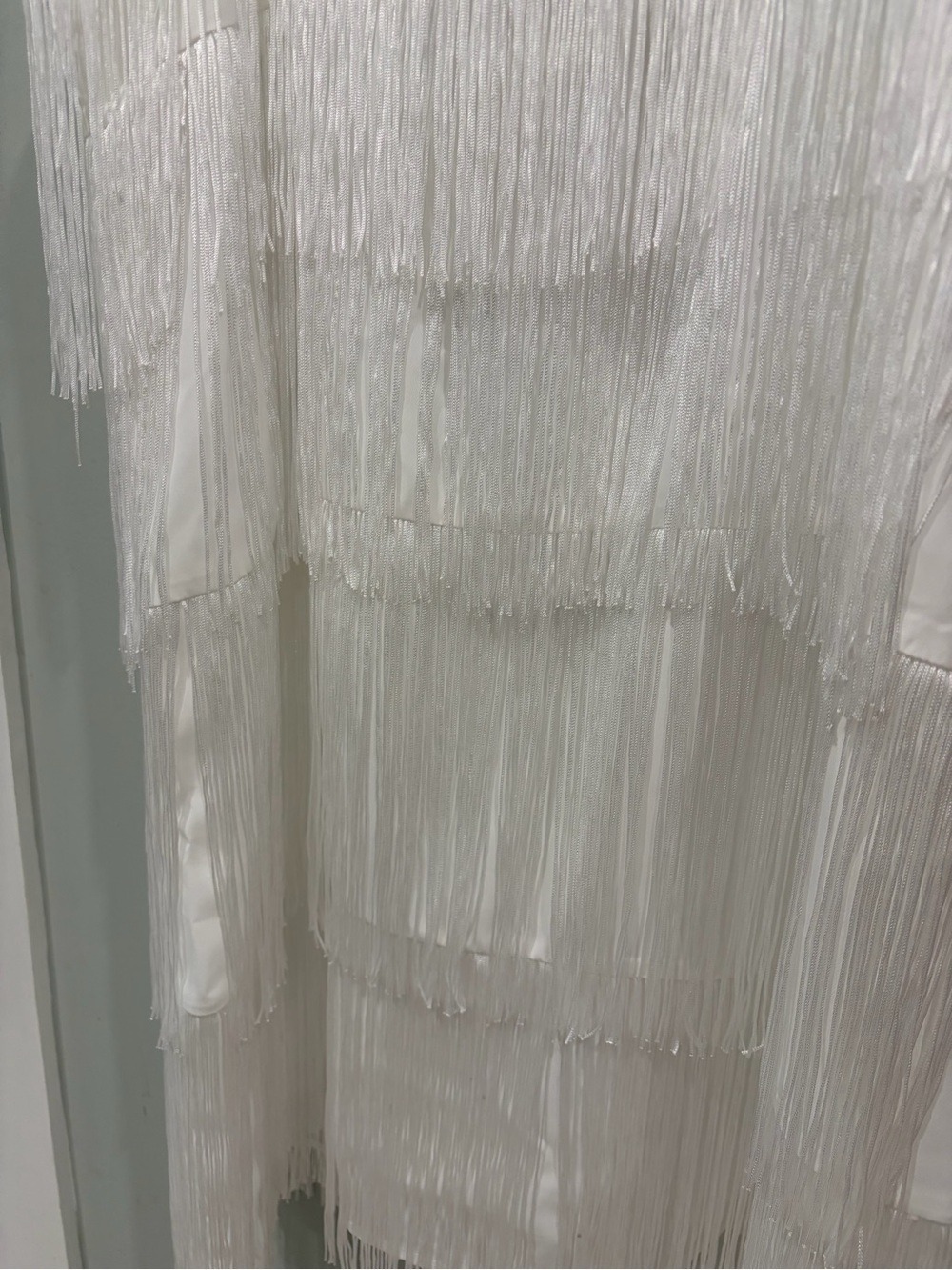 NWT a new day White Fringe party Dress bachelorette bridal flapper night out - Picture 7 of 9